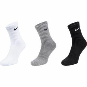 Nike EVERYDAY CUSH CREW 3PR U Ponožky, čierna,biela,sivá, veľkosť