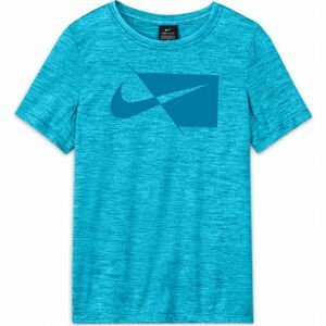Nike DRY HBR SS TOP B Chlapčenské športové tričko, tyrkysová, veľkosť S