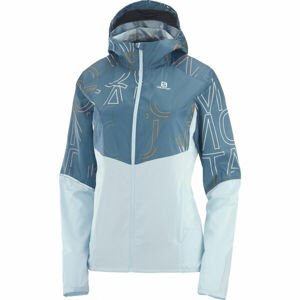 Salomon AGILE FZ HOODIE W svetlomodrá L - Dámska bunda