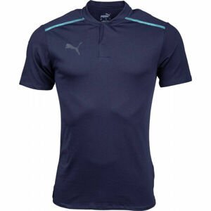 Puma TEAMCUP CASUALS POLO Pánske polo tričko, tmavo modrá, veľkosť XXL