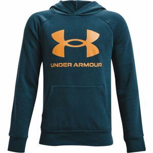 Under Armour RIVAL FLEECE HOODIE Chlapčenská mikina, modrá, veľkosť L