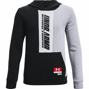 Under Armour BOYS BASELINE HOODIE Chlapčenská mikina, čierna, veľkosť M