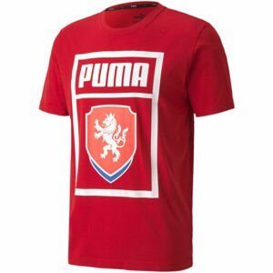 Puma FACR PUMA DNA TEE Pánske futbalové tričko, červená, veľkosť S