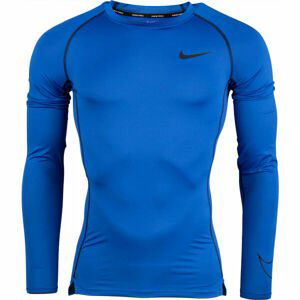 Nike NP DF TIGHT TOP LS M Pánske tričko s dlhým rukávom, modrá, veľkosť