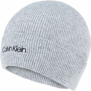 Calvin Klein ESSENTIAL KNIT BEANIE Dámska čiapka, sivá, veľkosť os