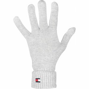 Tommy Hilfiger ESSENTIAL KNIT GLOVES Dámske rukavice, sivá, veľkosť UNI