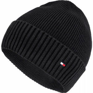 Tommy Hilfiger PIMA COTTON BEANIE čierna UNI - Pánska zimná čiapka