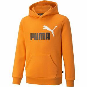 Puma ESS + 2 COL BIG LOGO HOODIE FL B Chlapčenská mikina, oranžová, veľkosť 140