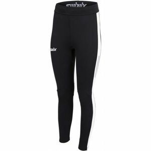 Swix FOCUS WARM TIGHTS Dámske priedušné a hrejivé elastické nohavice, čierna, veľkosť S