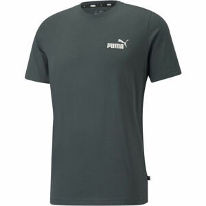Puma ESS SMALL LOGO TEE Pánske tričko, zelená,biela, veľkosť