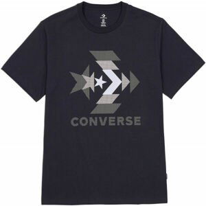 Converse ZOOMED IN GRAPPHIC TEE Pánske tričko, čierna, veľkosť M