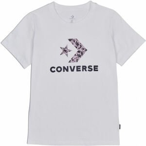 Converse FLORAL STAR CHEVRON GRAPPHIC TEE biela M - Dámske tričko