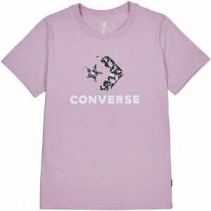 Converse FLORAL STAR CHEVRON GRAPPHIC TEE fialová XS - Dámske tričko
