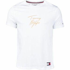 Tommy Hilfiger CN SS TEE LOGO biela M - Pánske tričko