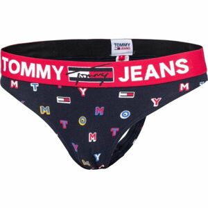 Tommy Hilfiger THONG PRINT Dámske tangá, tmavo modrá, veľkosť M