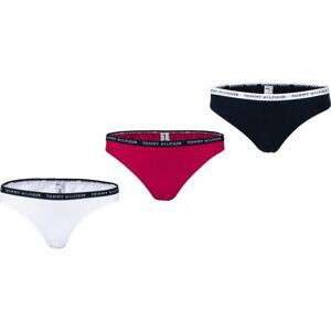 Tommy Hilfiger 3P THONG Dámske tangá, čierna, veľkosť L