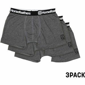 Horsefeathers DYNASTY 3PACK BOXER SHORTS Pánske boxerky, tmavo sivá, veľkosť M