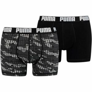 Puma MEN CAMO BOXER 2P Pánske boxerky, čierna, veľkosť L