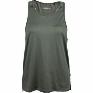 Fitforce VENICE Dámsky  fitness top, khaki, veľkosť XL