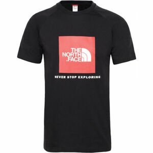 The North Face RAG RED BOX TE Raglánové pánske tričko, čierna, veľkosť XL