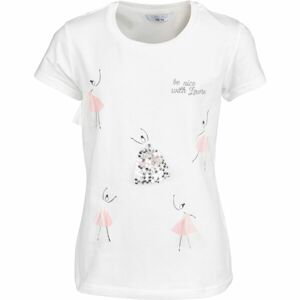 Lewro PEARL Dievčenské tričko, biela, veľkosť 164-170