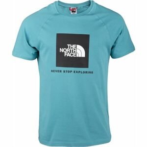 The North Face RAG RED BOX TE Raglánové pánske tričko, tyrkysová, veľkosť L