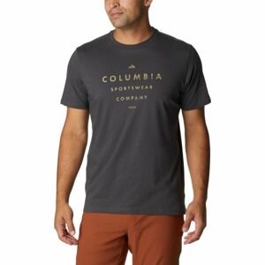 Columbia CSC SEASONAL LOGO TEE Pánske tričko s krátkym rukávom, tmavo sivá, veľkosť L