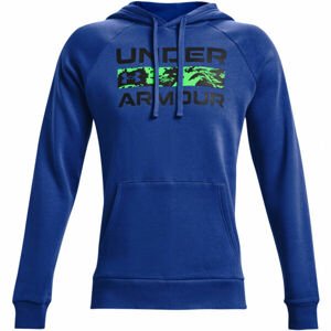 Under Armour RIVAL FLC SIGNATURE HD Pánska mikina, modrá, veľkosť S