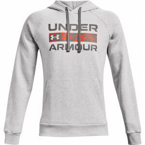 Under Armour RIVAL FLC SIGNATURE HD Pánska mikina, sivá, veľkosť L