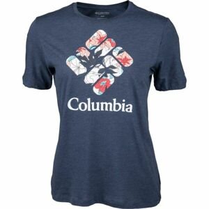 Columbia BLUEBIRD DAY RELAXED CREW NECK Dámske tričko, tmavo modrá,biela,mix, veľkosť