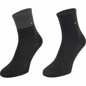 Tommy Hilfiger WOMEN 2P TENCEL SHORT SOCK COLORBLOCK Dámske ponožky, čierna, veľkosť 35 - 38