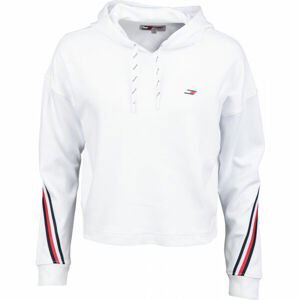 Tommy Hilfiger RELAXED DOUBLE PIQUE HOODIE LS Dámska mikina, biela, veľkosť XS