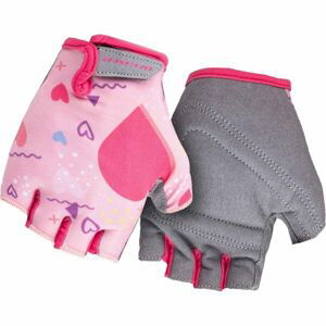 Arcore LUKE Dievčenské cyklistické rukavice, ružová, veľkosť 10