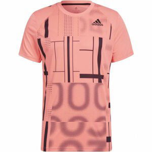 adidas CLUB GRAPH TEE Pánske tričko, lososová, veľkosť 2XL