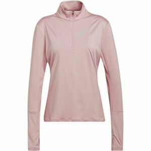 adidas OTR 1/2 ZIP Dámske bežecké tričko, ružová, veľkosť M