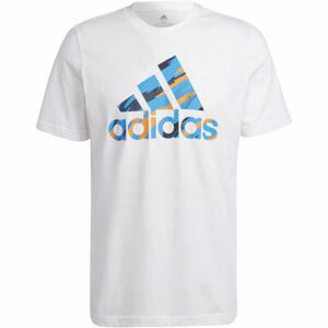 adidas CAMO TEE Pánske tričko, biela, veľkosť L