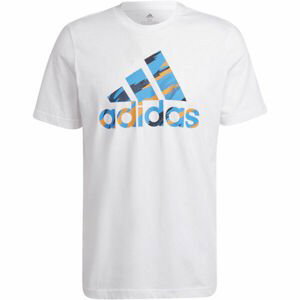 adidas CAMO TEE Pánske tričko, biela, veľkosť M