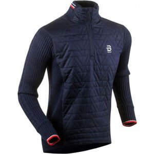 Daehlie HALF ZIP COMFY Športový sveter, tmavo modrá, veľkosť L