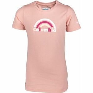 Columbia MISSION LAKE SHORT CRAPHIC SHIRT Dievčenské tričko, ružová, veľkosť S