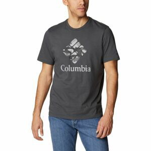 Columbia M RAPID RIDGE GRAPHIC TEE Pánske tričko, tmavo sivá, veľkosť XL