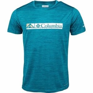 Columbia ALPINE CHILL ZERO GRAPHIC TEE Pánske funkčné tričko, modrá, veľkosť L