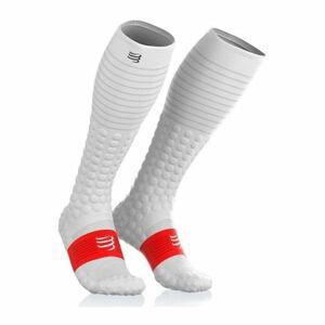 Compressport FULL SOCKS RACE Kompresné podkolienky, biela, veľkosť 4