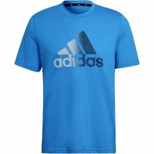 adidas D2M LOGO TEE Pánske športové tričko, modrá, veľkosť XXL