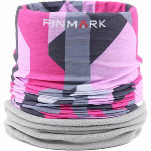 Finmark FSW-123 Multifunkčná šatka, ružová,sivá,tmavo sivá, veľkosť