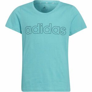 adidas LIN T Dievčenské tričko, zelená, veľkosť 152