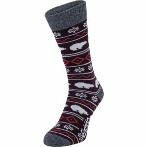 Eisbär EASYLIFE JACQUARD Lyžiarske ponožky, vínová, veľkosť 43-46