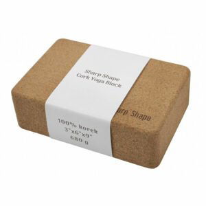 SHARP SHAPE CORK YOGA BLOCK Joga blok, hnedá, veľkosť os