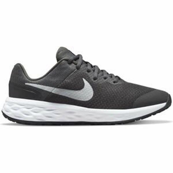Nike REVOLUTION 6 Detská bežecká obuv, tmavo sivá, veľkosť 36