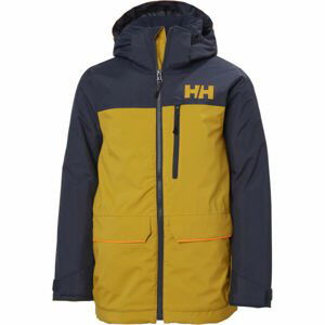 Helly Hansen JR TORNADO JACKET Chlapčenská  lyžiarska bunda, hnedá, veľkosť 10