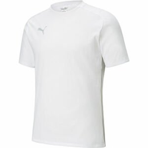 Puma TEAMCUP CASUALS TEE Futbalové tričko, biela, veľkosť XXL